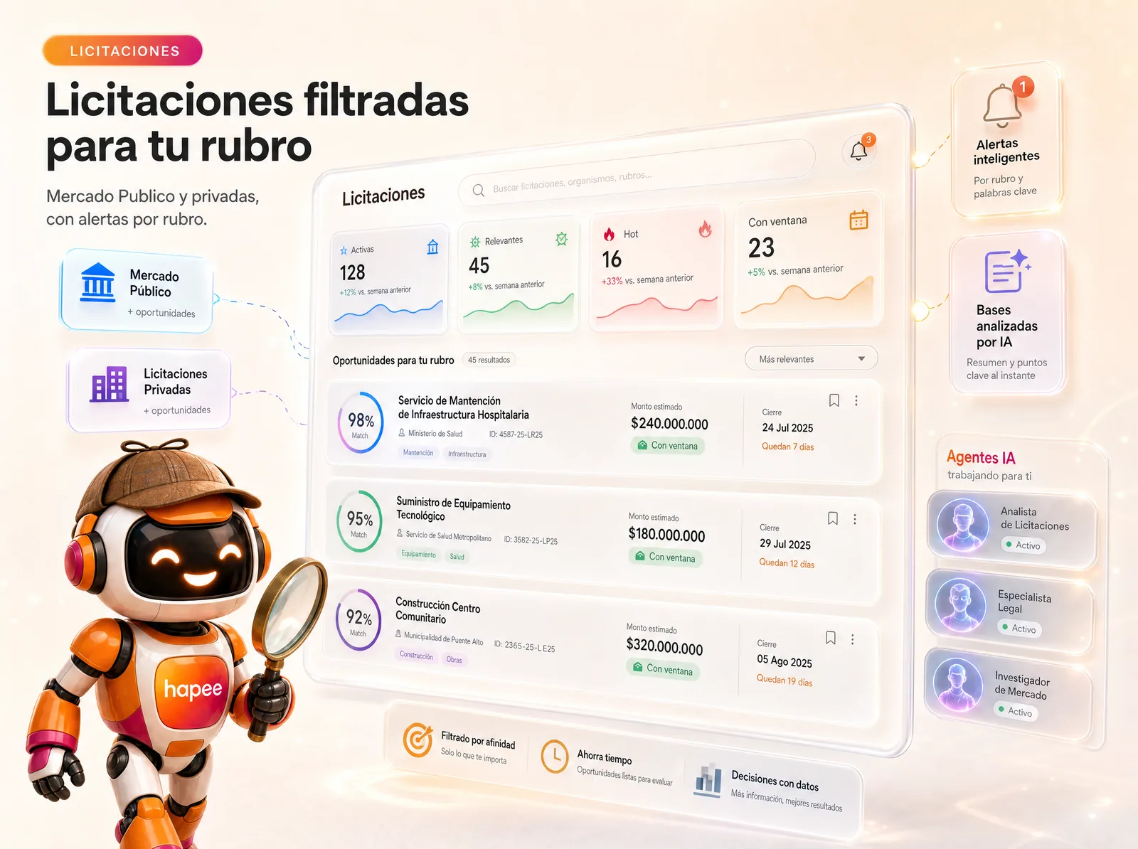 Hapee Public Tenders — Mercado Público, WherEx and private portals
