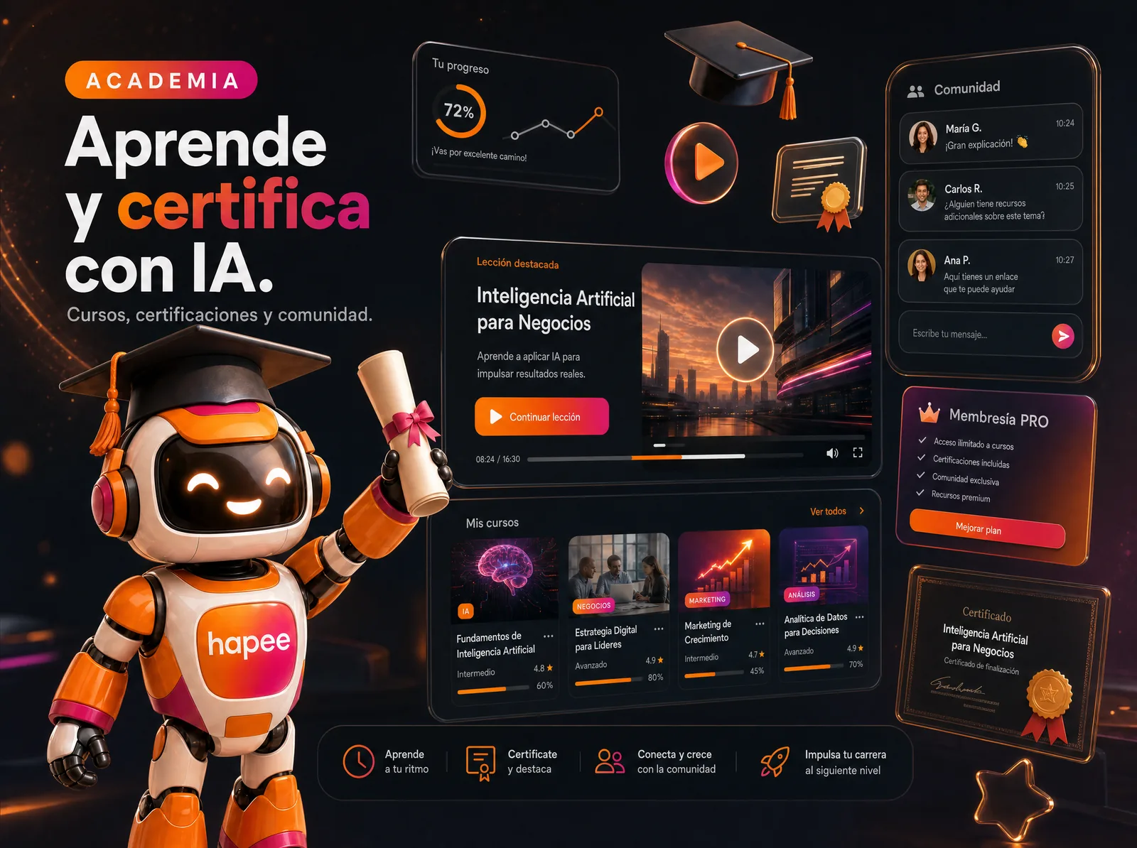 Academia Hapee — cursos, certificações e comunidade